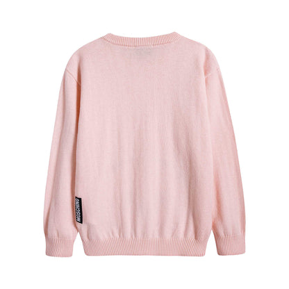 Girls Pink Teddy Bear Jumper