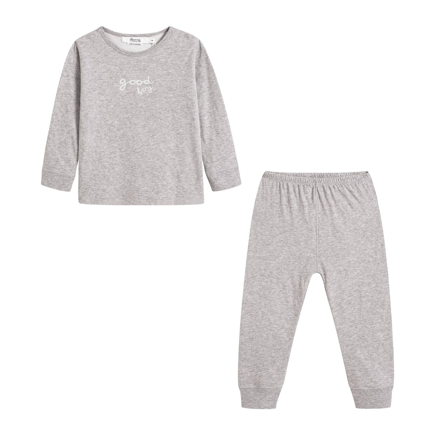 婴儿灰色棉套装