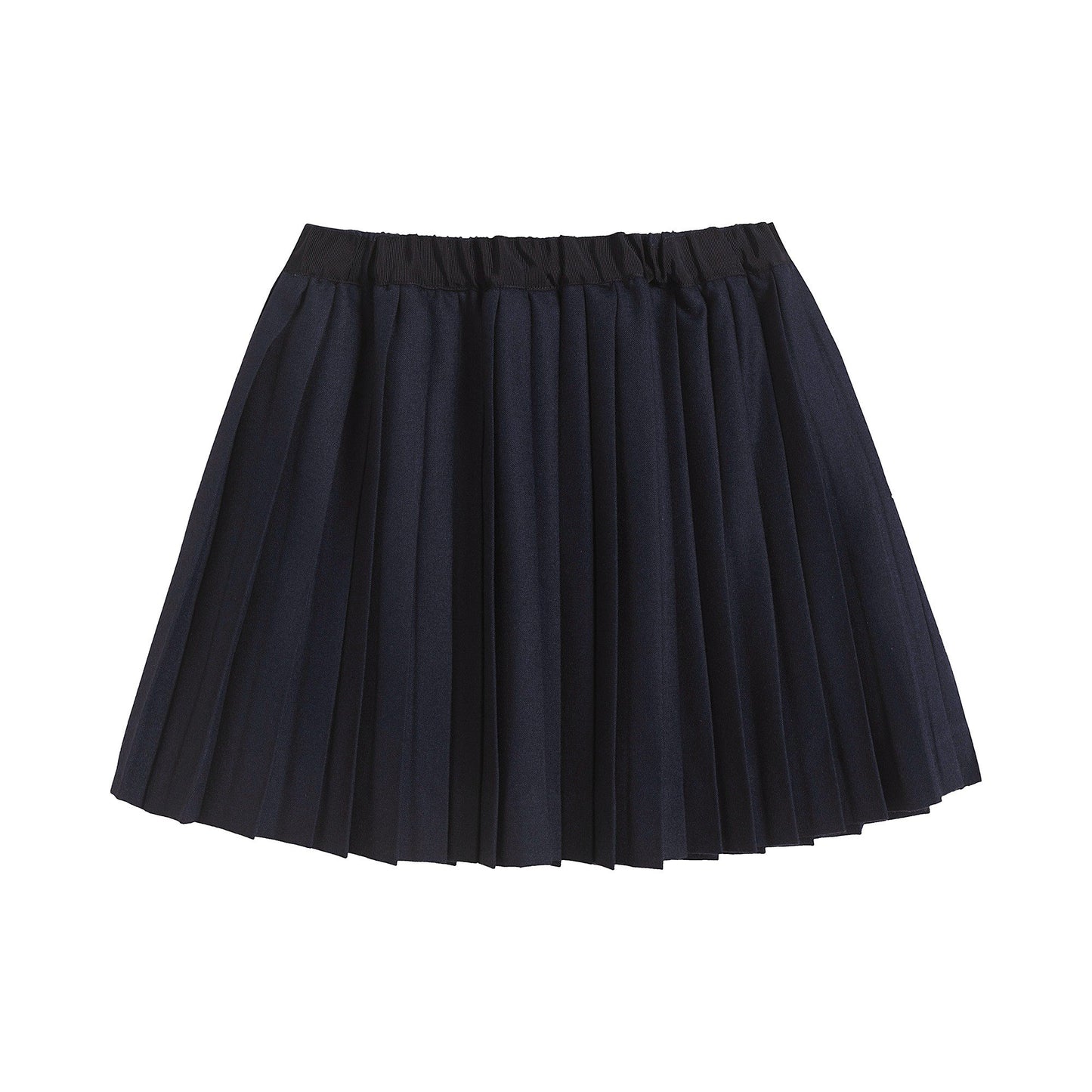 女童藏青色百褶短裙
