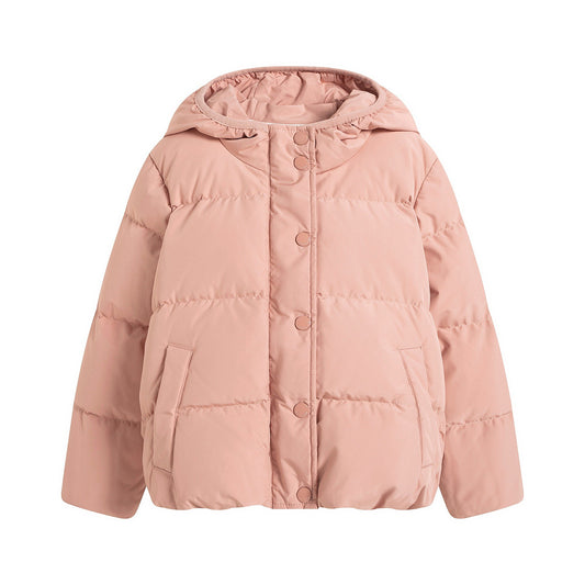 女童粉色羽绒服