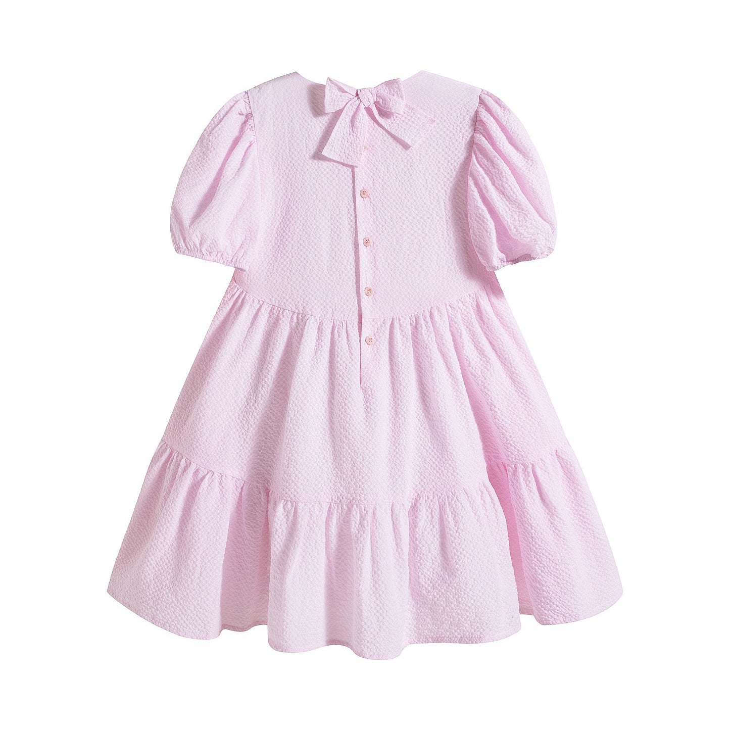Girls Pink Cotton Dress