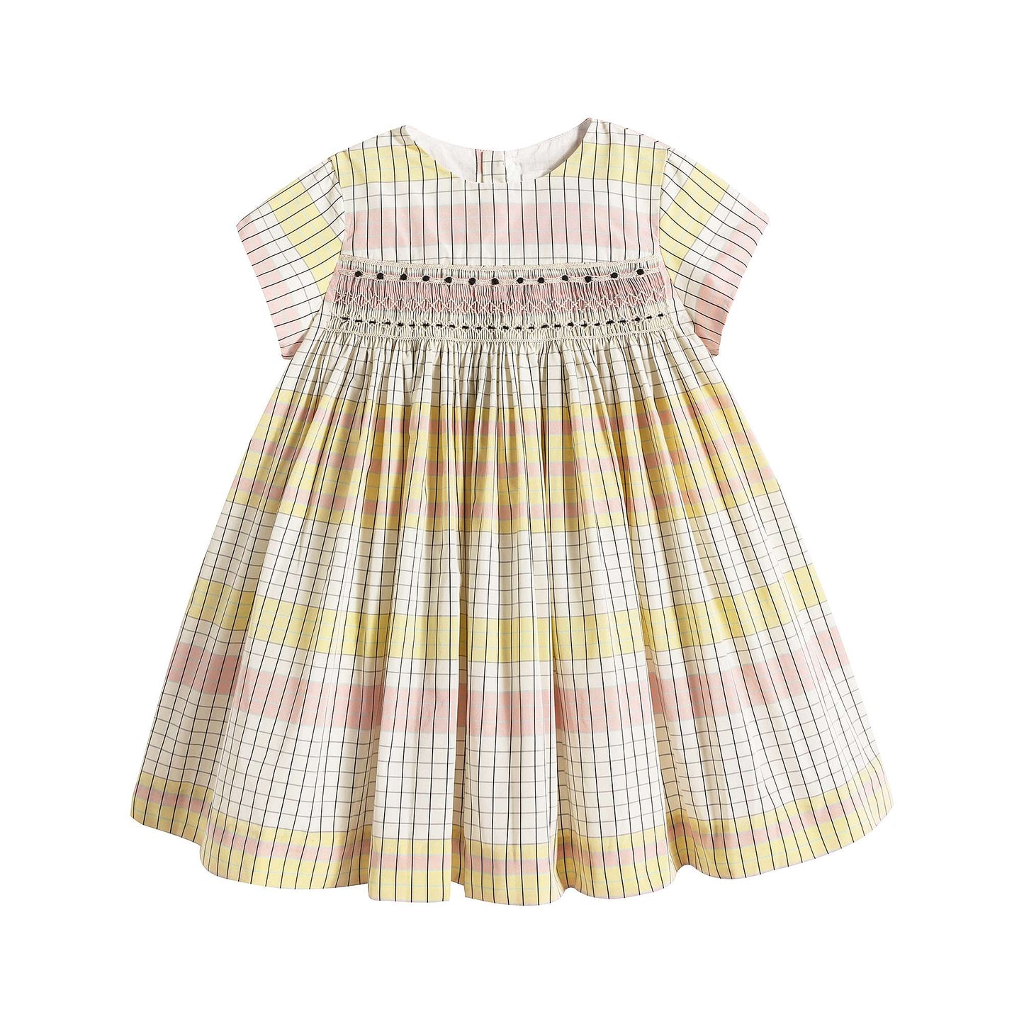 Baby Girls Yellow Check Dress Set