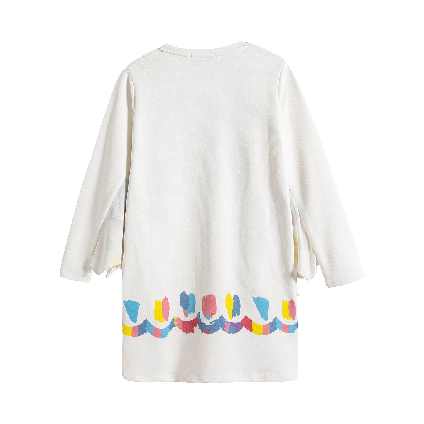 Girls White Butterfly Cotton Dress