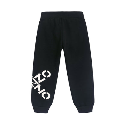 男童黑色Logo长裤