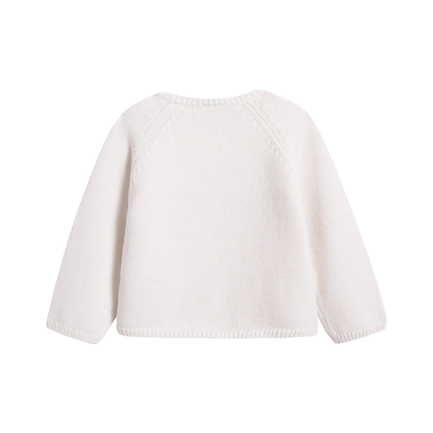 女婴白色Logo羊毛套装