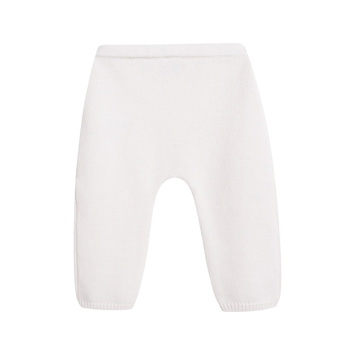 女婴白色Logo羊毛套装