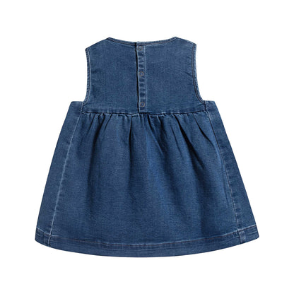 女婴蓝色牛仔连衣裙