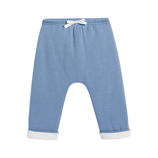 男婴蓝色棉长裤