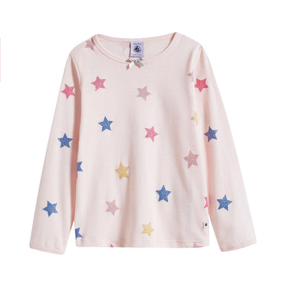 Girls Pink Stars Nightwear Set