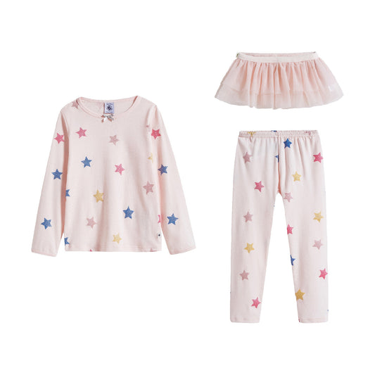 Girls Pink Stars Nightwear Set