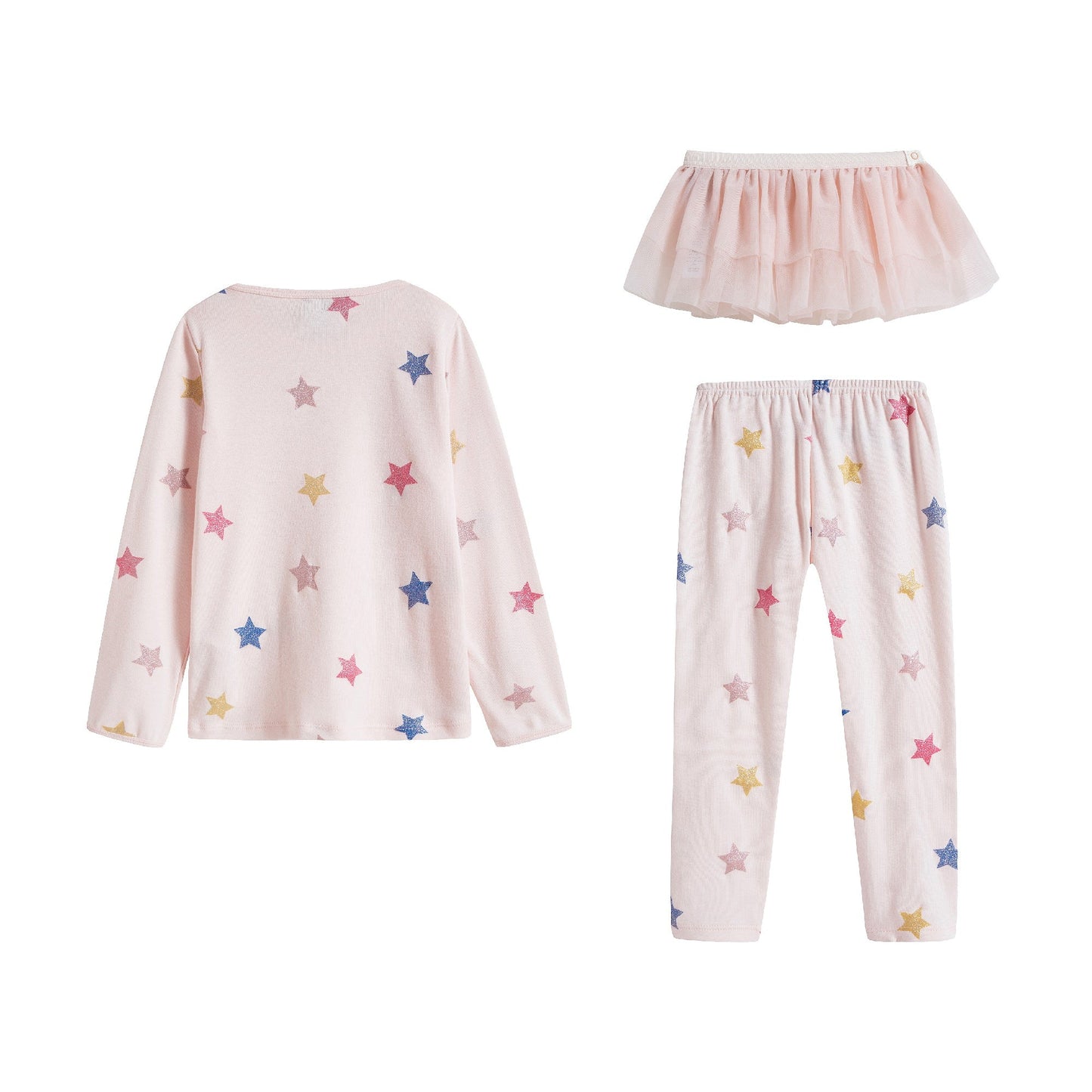 Girls Pink Stars Nightwear Set