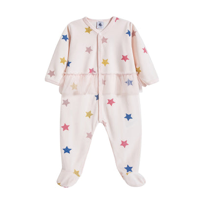 Baby Girls Light Pink Stars Romper
