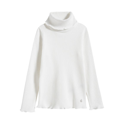 Girls White Turtleneck