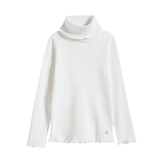 Girls White Turtleneck