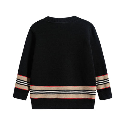 Baby Boys Black Stripe Jumper