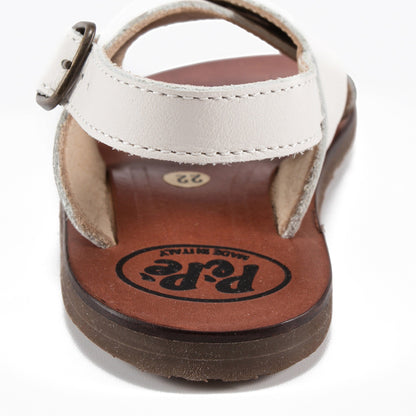 Girls White Leather sandals