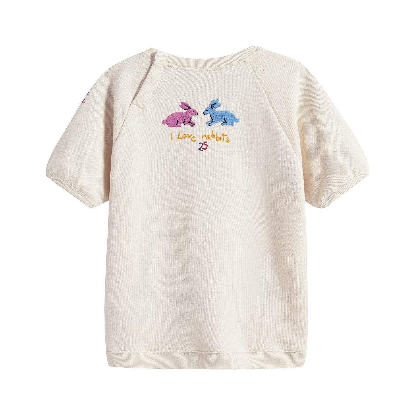 Baby Girls White Painted Cotton Sweatshirt