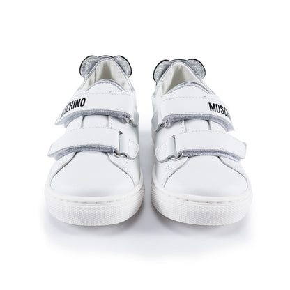 Boys & Girls White Teddy Sneakers