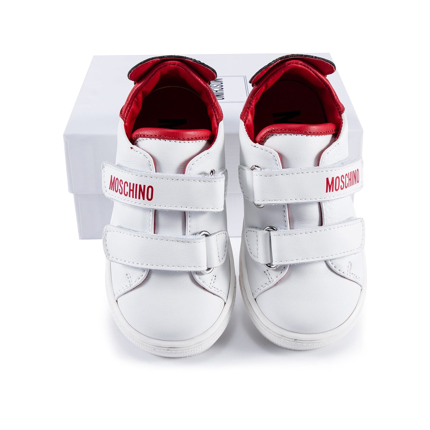 Baby Girls Red Patch Teddy Sneakers