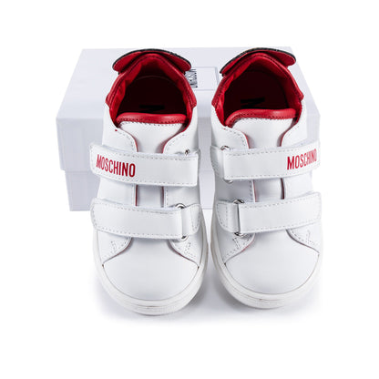 Baby Girls Red Patch Teddy Sneakers