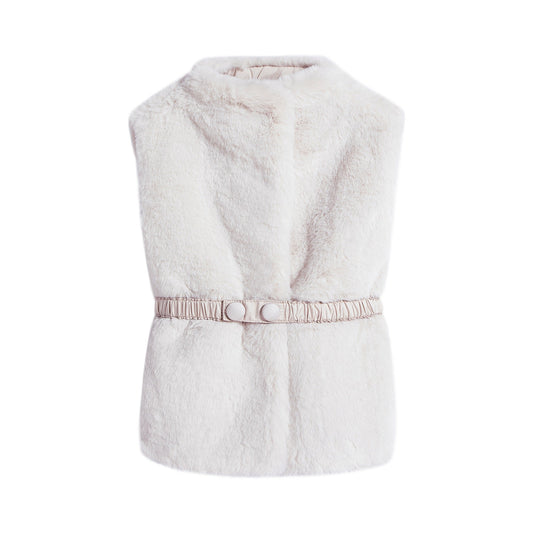 Girls Natrual Fur Vest