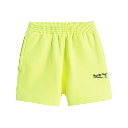 Boys & Girls Yellow Cotton Shorts