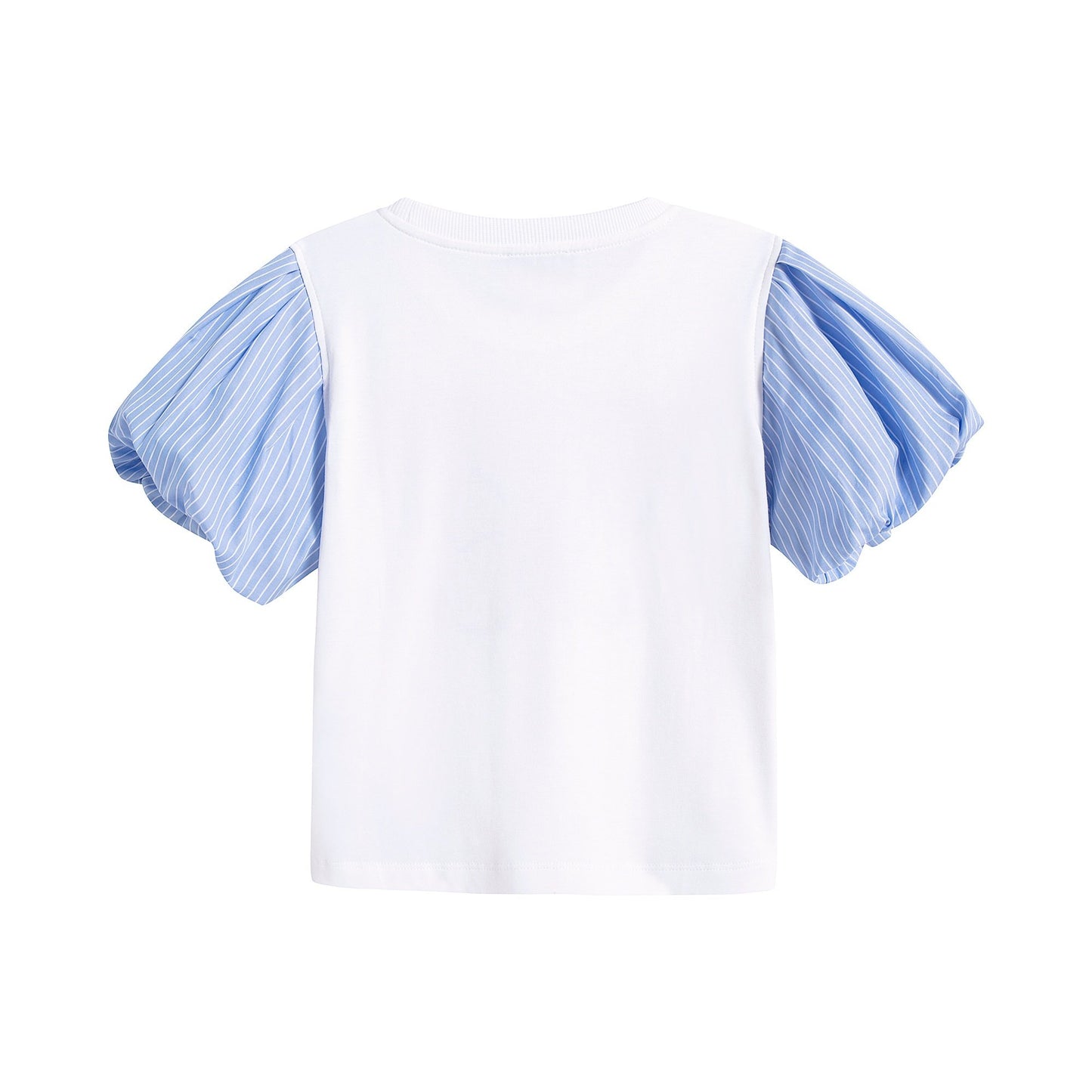 女童白色Logo棉T恤