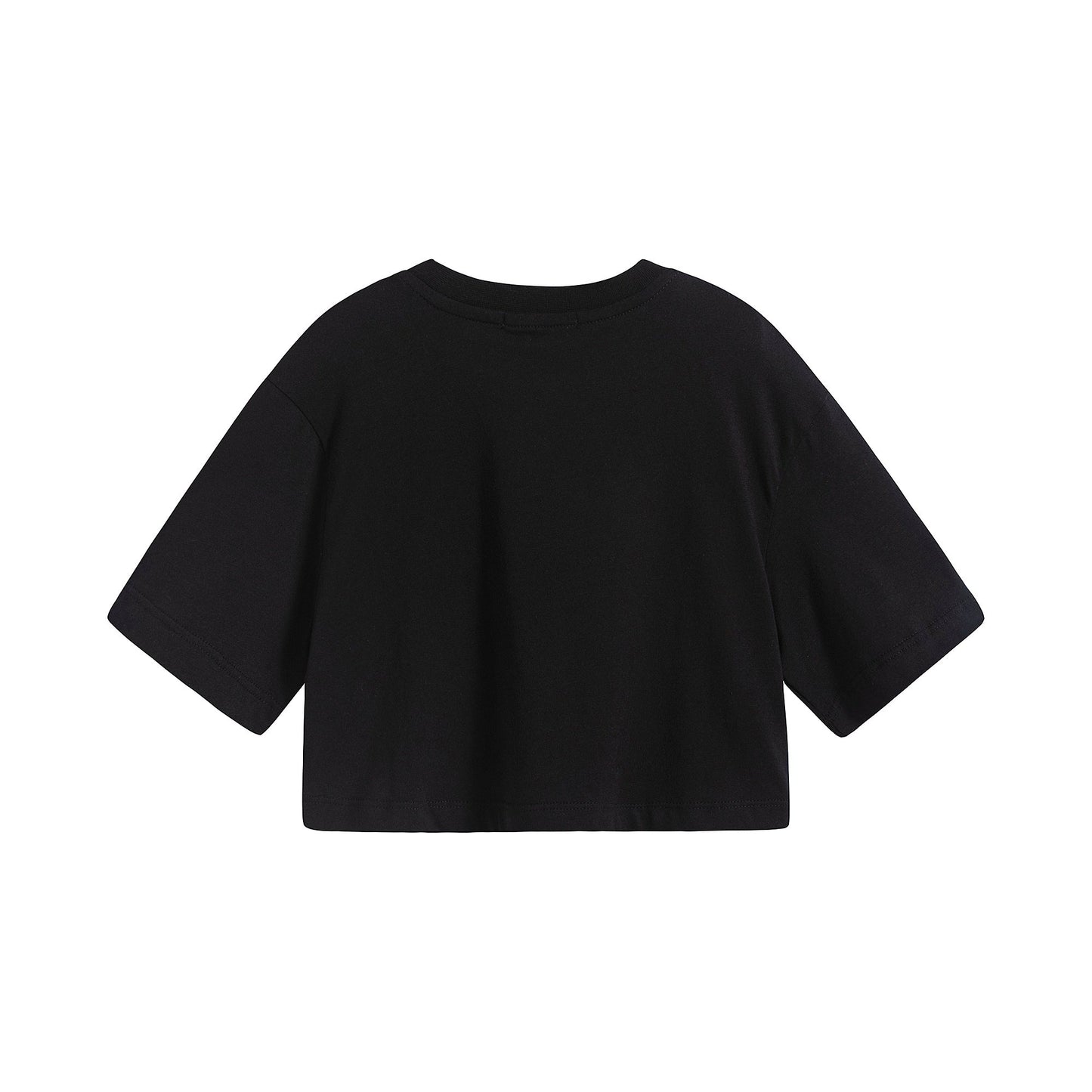 女童黑色Logo棉T恤