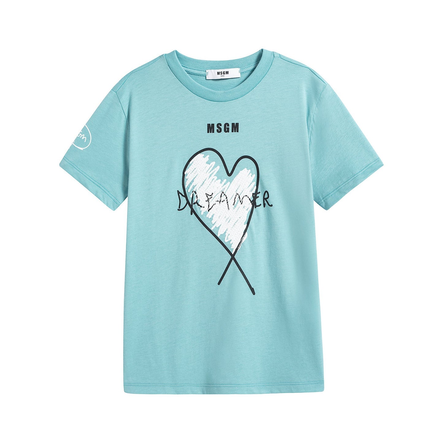 女童蓝色Logo棉T恤