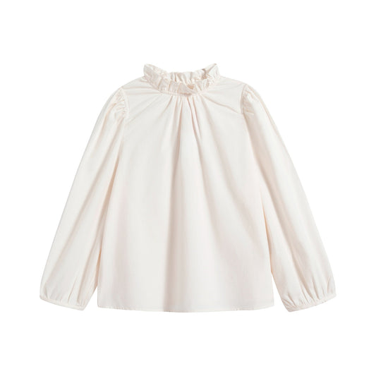 女童白色棉上衣