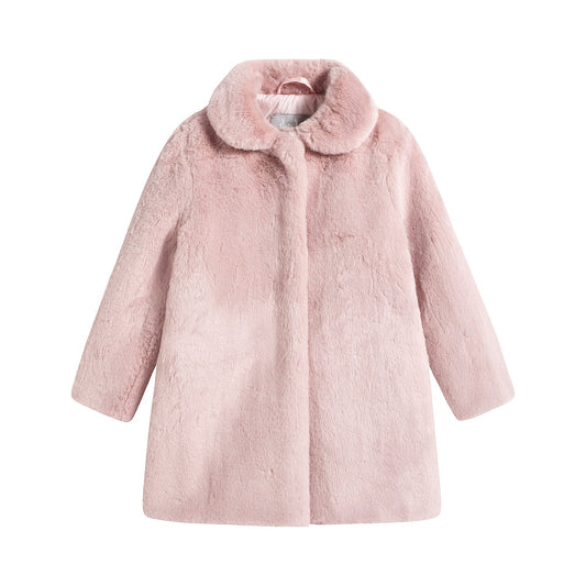 女童粉色棉外套