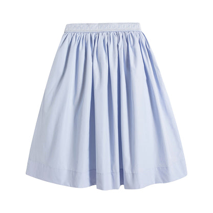 女童浅蓝色棉连衣裙