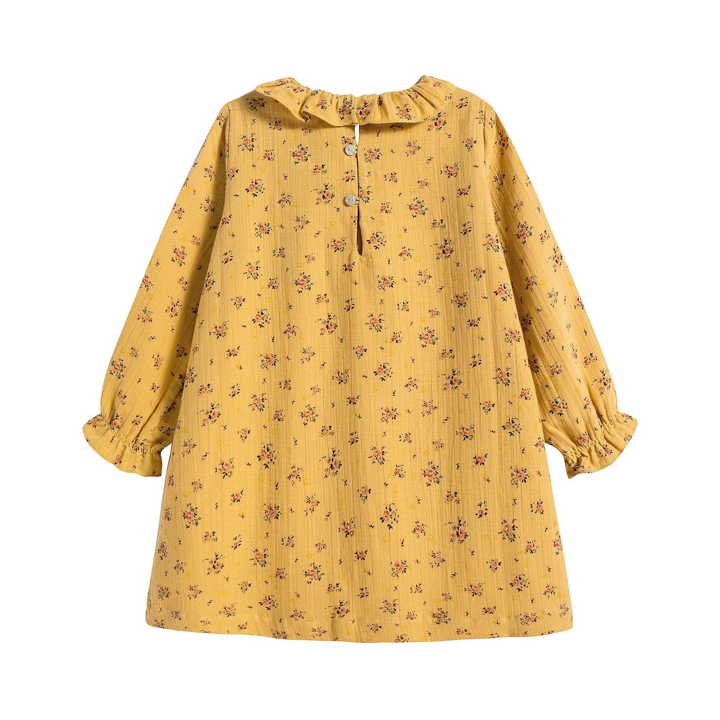 Girls Yellow Ruffle Dress