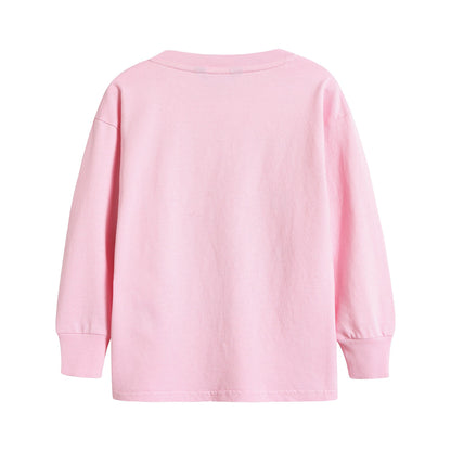 Girls Pink Languages Cotton Top