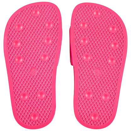 Girls Neon Pink Logo Sandals