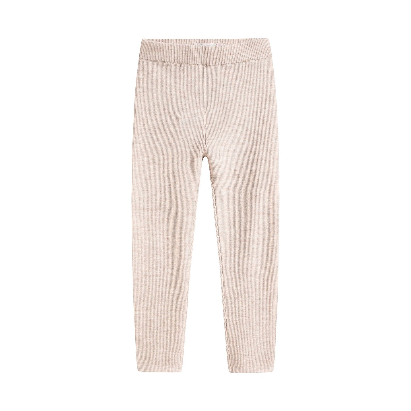 女童米色羊毛长裤