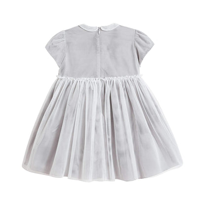 女婴灰色刺绣连衣裙