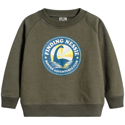 Boys Vert Lochness Cotton Sweatshirt