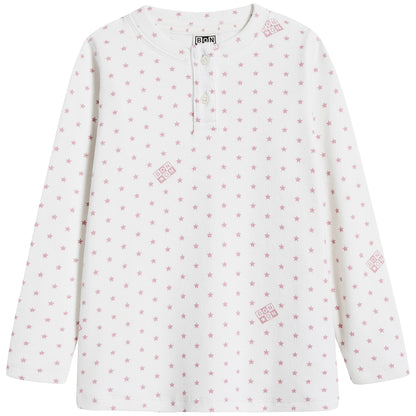 Girls White Stars Nightwear Set