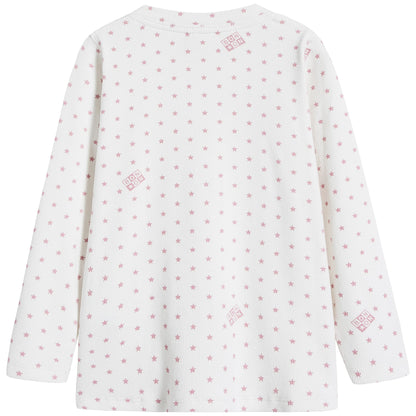 Girls White Stars Nightwear Set