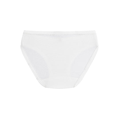 女童白色棉内裤套装 (3件)