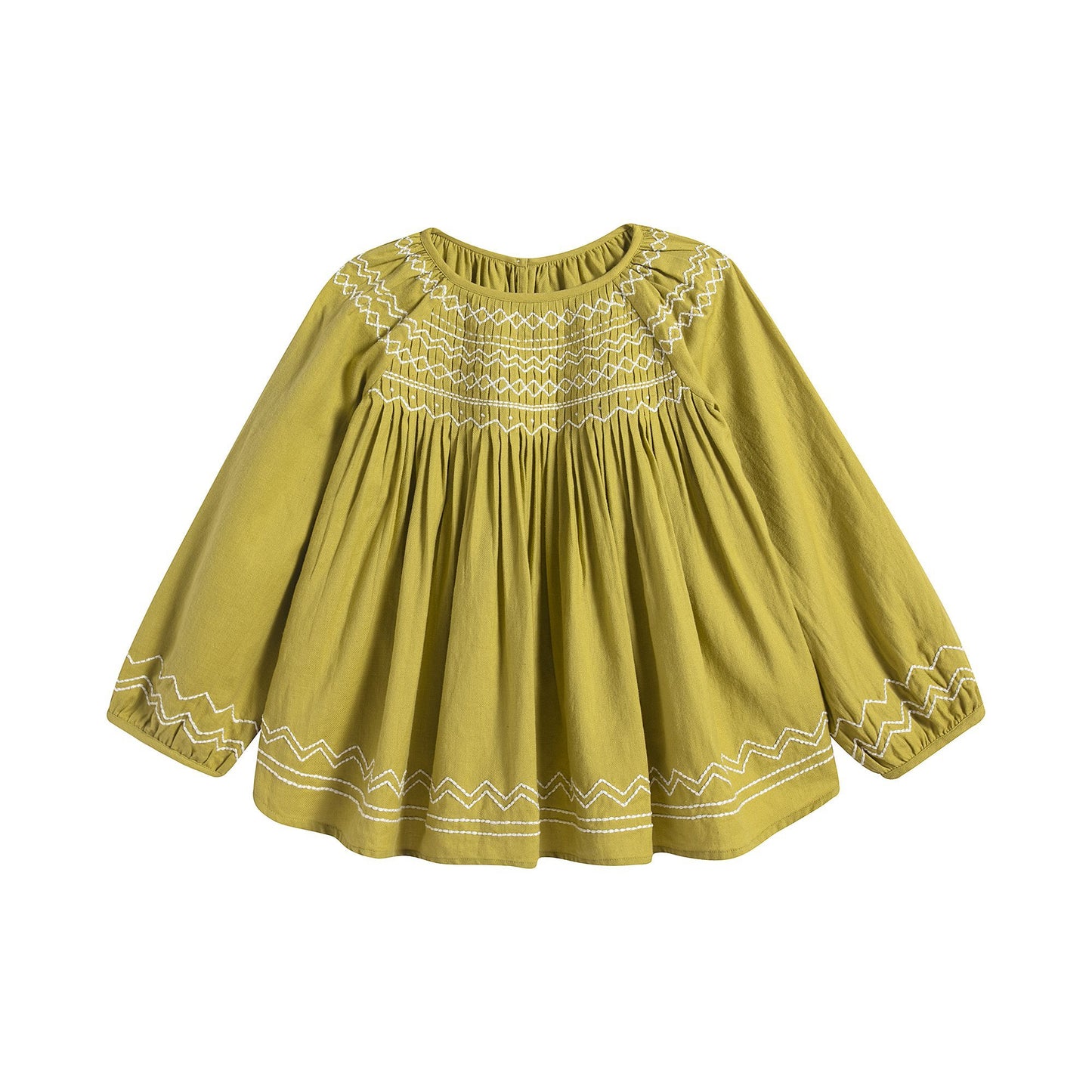 女童橄榄绿棉上衣