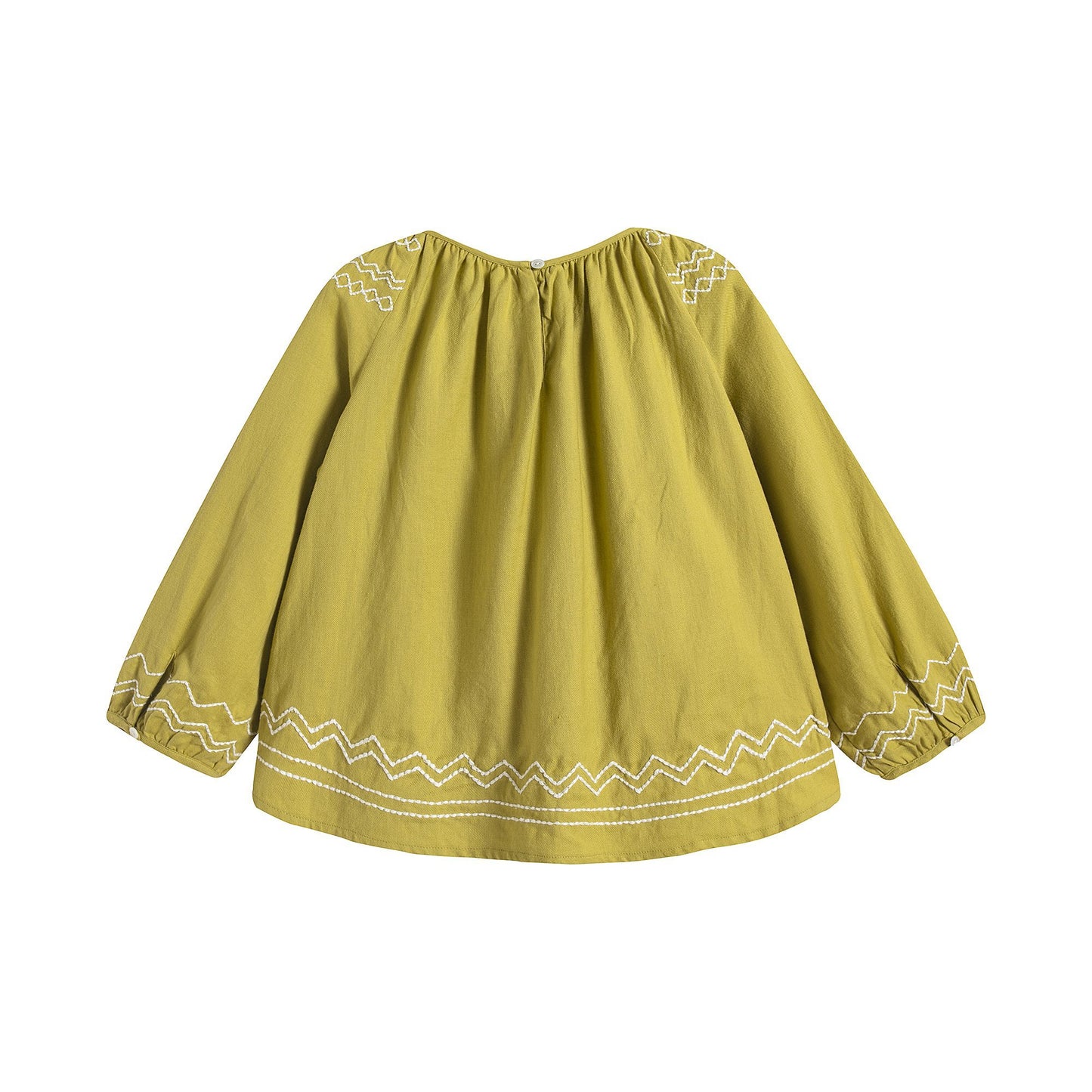 女童橄榄绿棉上衣