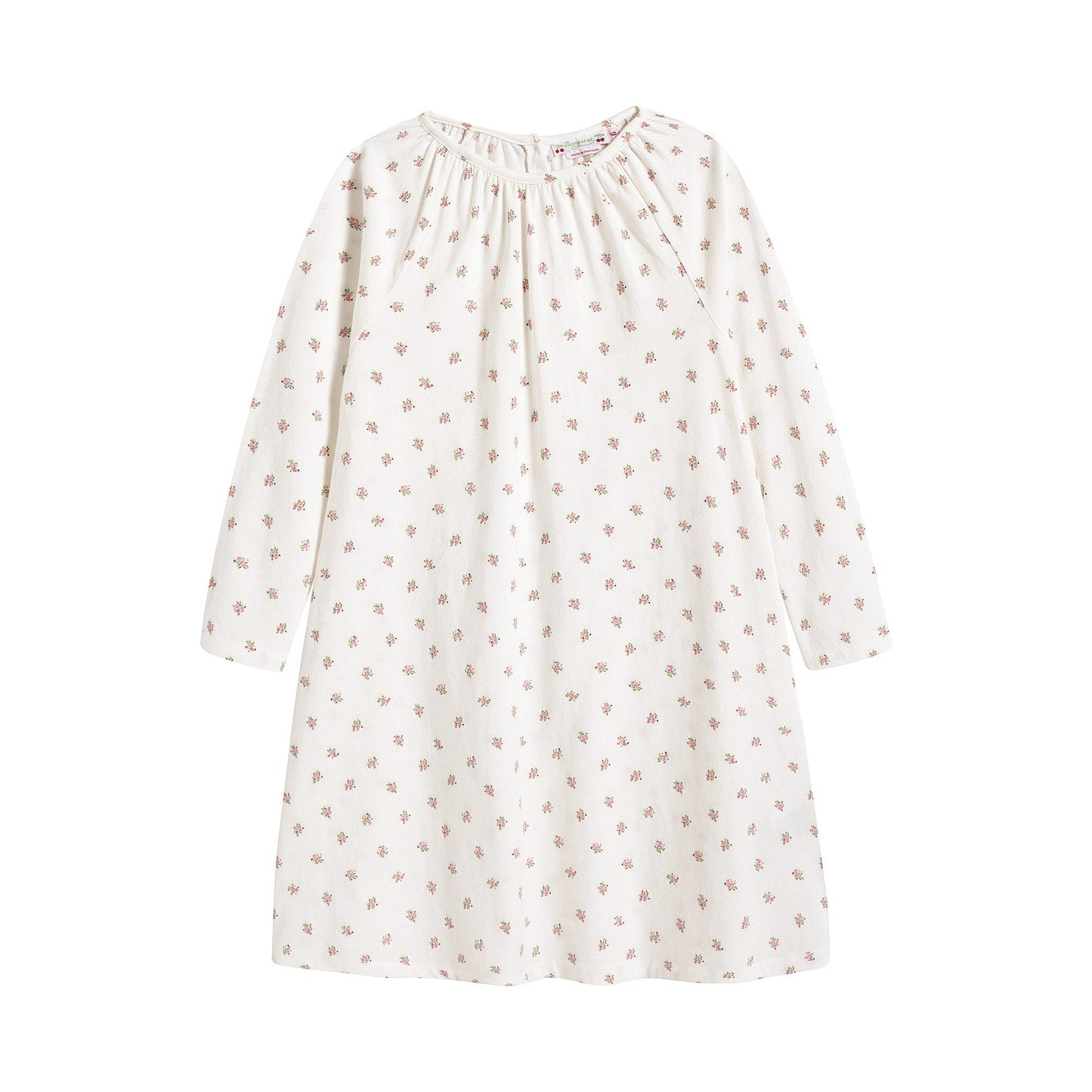 女童白色碎花棉睡衣套装