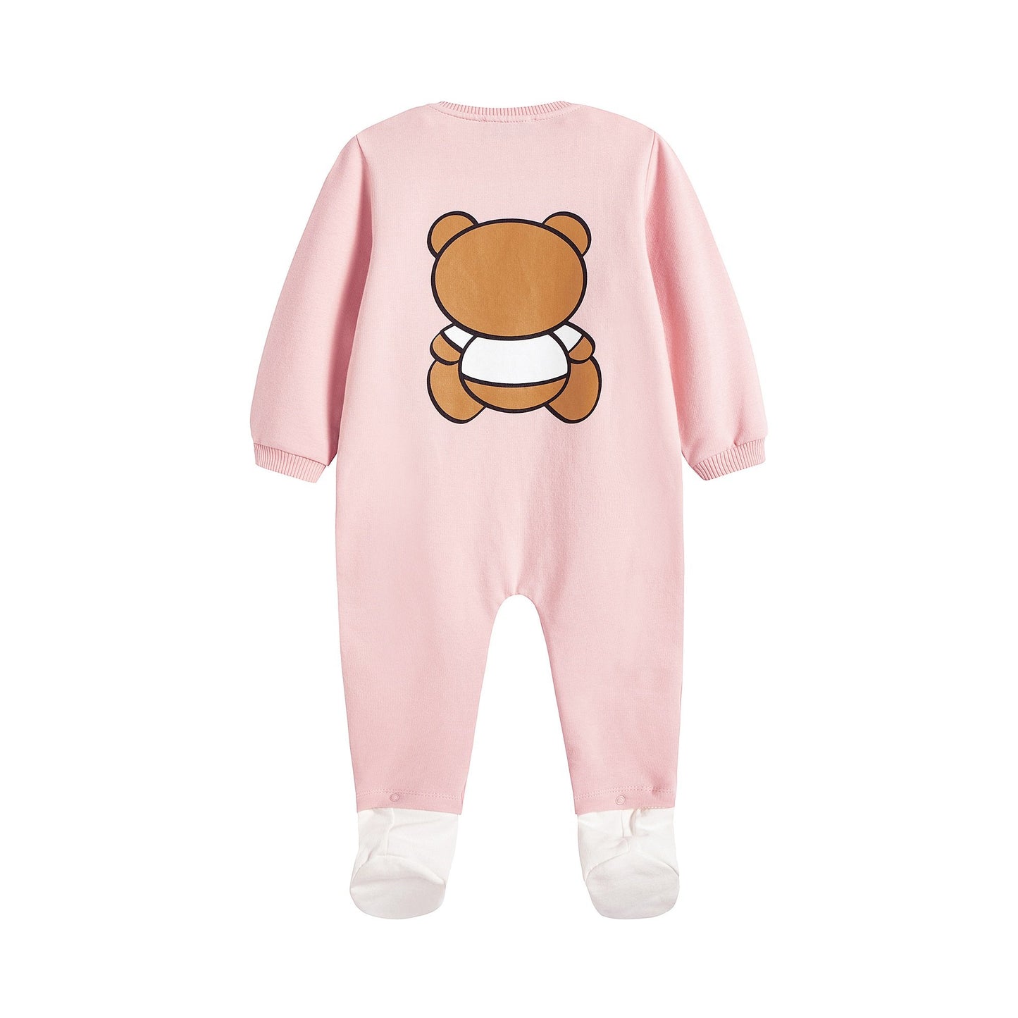 女婴粉色Logo棉连体衣