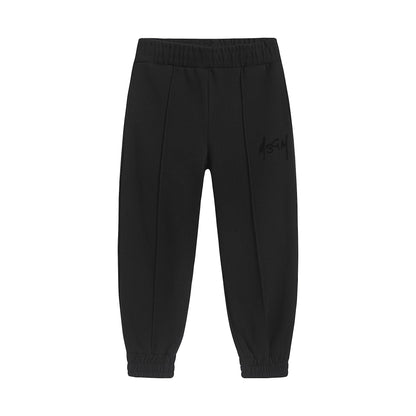 女童黑色棉长裤