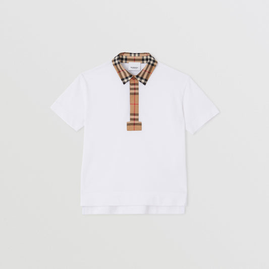 男童白色Logo Polo衫