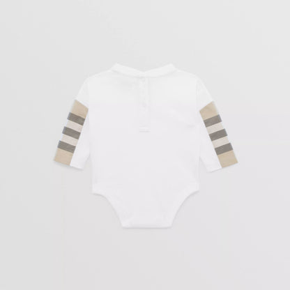 婴儿白色棉套装