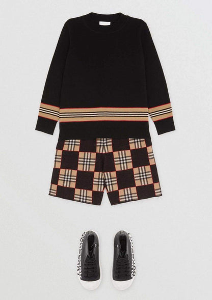 Boys & Girls Black Stripe Jumper
