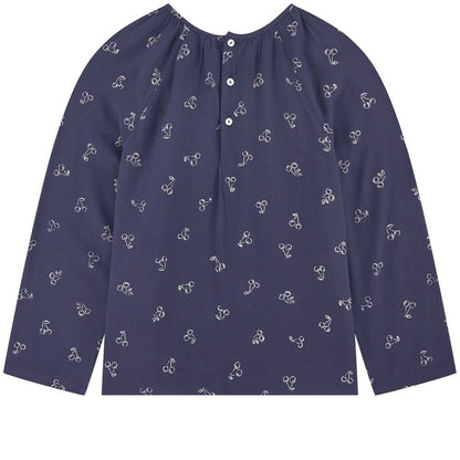 Girls Navy Blouse